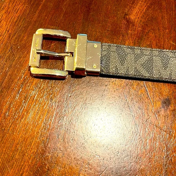 MICHAEL KORS BELT NWOT Michael Kors Belt Reversible Brown/Black Silver MK Logo 41  main image 2